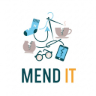 Images of broken items like a sock, glasses, phone and cup visibly mended.